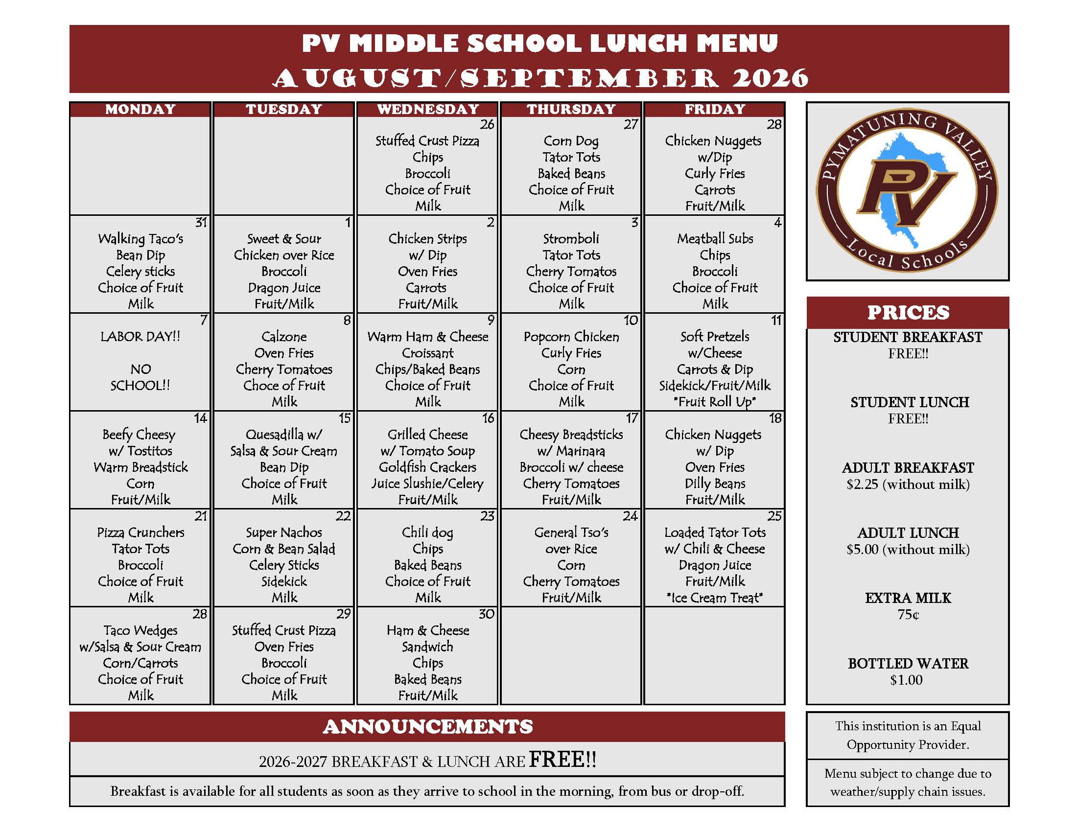 ms lunch